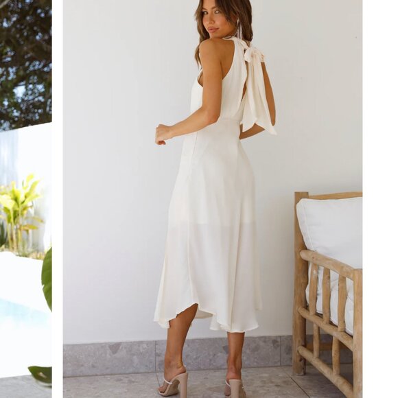 HELLO MOLLY No Tears Here Maxi Dress Cream - Picture 3 of 15